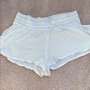 white bathing suit cover up shorts, or reg shorts